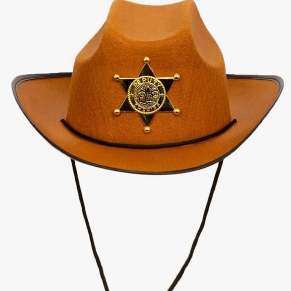 Chapeau De Shérif Cowboy – Marron – Déguisement Western Pour Enfant
